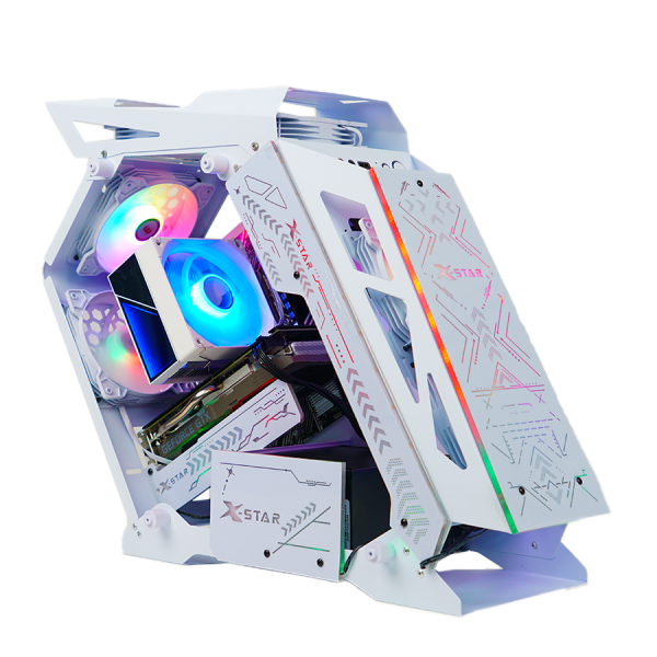 VỎ CASE MÁY TÍNH ROBOOT XSTAR WHITE (SẴN 3 FAN LED RGB)