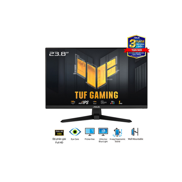 MÀN HÌNH GAMING ASUS TUF VG249Q3A (23.8 INCH/FHD/FAST IPS/180HZ/1MS)