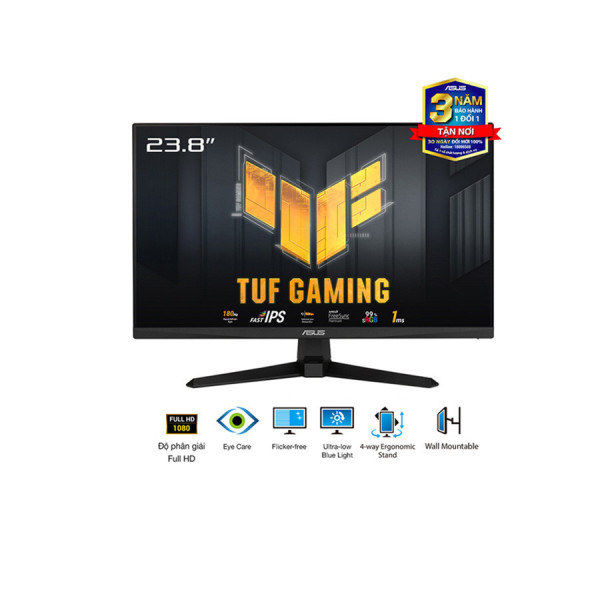 MÀN HÌNH GAMING ASUS TUF VG249Q3A (23.8 INCH/FHD/FAST IPS/180HZ/1MS)