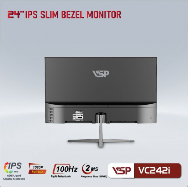 MÀN HÌNH VSP IPS 24INCH VC242I - 100HZ - 2MS - ĐEN