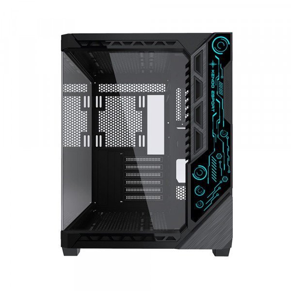 VỎ CASE MÁY TÍNH KENOO LUXE V2-3FA BLACK (KHÔNG FAN)