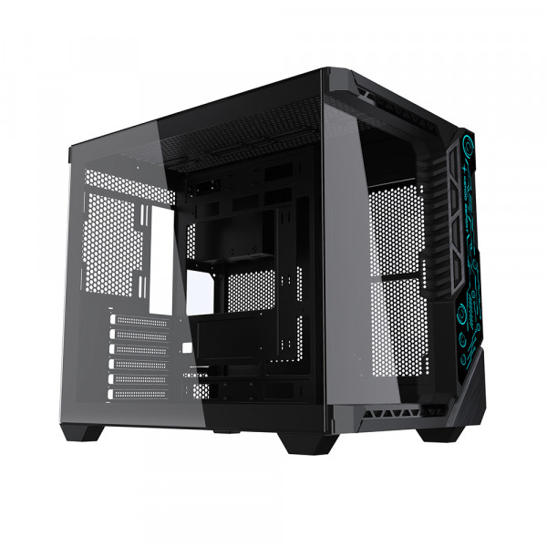 VỎ CASE MÁY TÍNH KENOO LUXE V2-3FA BLACK (KHÔNG FAN)