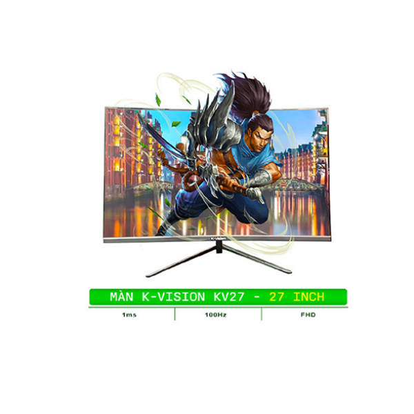 MÀN HÌNH KV-VISION KVG27100H (27 INCH/FHD/100Hz/VGA+HDMI/1MS/CONG)