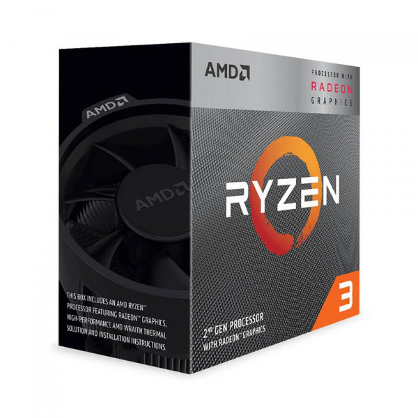CPU AMD RYZEN 3 3200G (3.6GHZ TURBO UP TO 4.0GHZ, 4 NHÂN 4 LUỒNG, 4MB CACHE, RADEON VEGA 8, 65W) TRAY - SOCKET AMD AM4