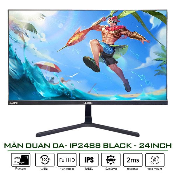 MÀN HÌNH DUAN DA- IP248S BLACK ( 24 ICNH /IPS/100HZ/1920x1080/2MS/250NITS)