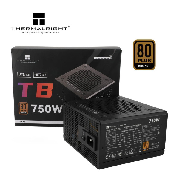 NGUỒN THERMALRIGHT TB-750S 750W (80 PLUS BRONZE/MÀU ĐEN)