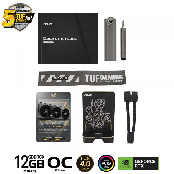 Card màn hình ASUS TUF RTX 4070 Super O12G GAMING Ép xung sẵn 12GB GDDR6X Aura Sync