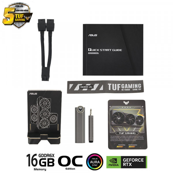 Card màn hình ASUS TUF RTX 4070Ti Super O16G GAMING Ép xung sẵn 16GB GDDR6X Aura Sync