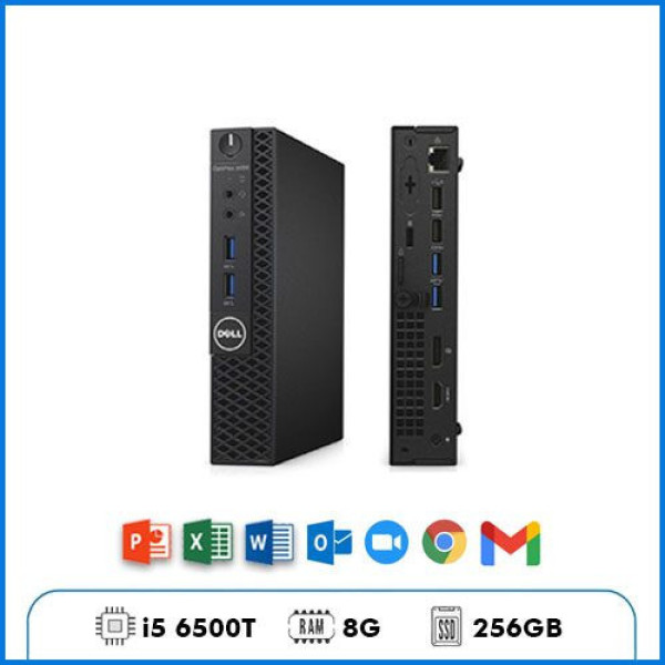 MÁY TÍNH CASE ĐỒNG BỘ MINI HP 800 G3 35W - INTEL I5-6500T/RAM 8G/SSD NVME 256G + ADAPTER WIFI + BLUETOOTH