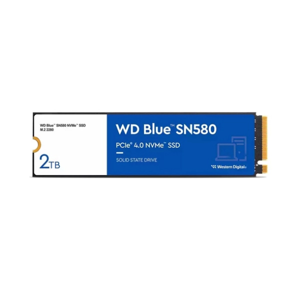SSD NVME WD BLUE GEN4X4 SN580 2TB (ĐỌC/GHI: 4150MB.S/ 4150MB.S) M2.2280 PCIE GEN 4.0 WDS200T3B0E