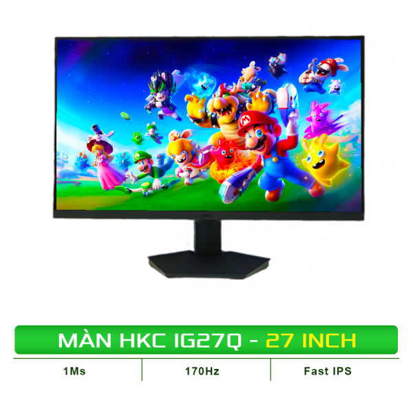 MÀN HÌNH HKC IG27Q FULL HD (2K/FLAT IPS/170HZ/1MS/DP+HDMI+AUDIO) 