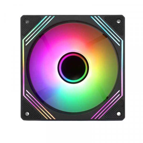 FAN GƯƠNG VÔ CỰC VITRA TRIO RGB 12CM BLACK 4PINS