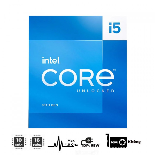 Cpu Intel Core i5 13400F (Build Cùng main B760M HNZ Trắng) Tray