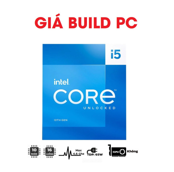 Cpu Intel Core I5-13400F TRAY (Up To 4.60GHz, 10 Nhân 16 Luồng, 20 MB Cache, LGA 1700)