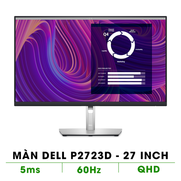 MÀN HÌNH DELL P2723D (27.0 inch -QHD- 2K - IPS - 60Hz - 5ms - 350 NIST- USB TypeA)