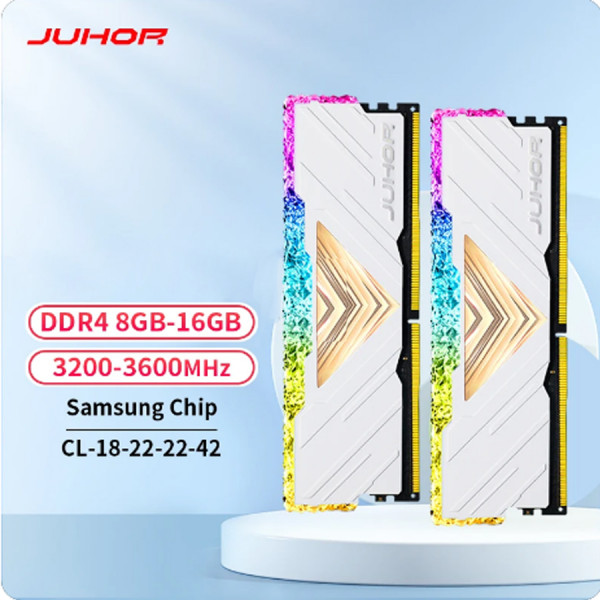 KIT RAM JUHOR 32GB (2x16GB) RGB DDR4 3200Mhz WHITE