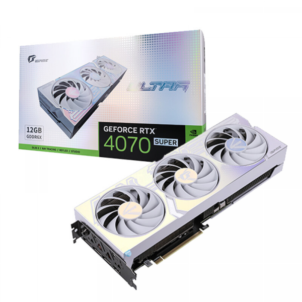 VGA COLORFUL IGAME RTX 4070 ULTRA WHITE OC V2-V (12GB GDDR6X, 192 BIT, HDMI + DP, 1 X 16-PIN)