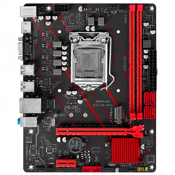 MAIN JGINYUE H311M-HD4 LGA1151 Đầy đủ HDMI, NVME, VGA, Turbo Boost( New Full Box 24 tháng)