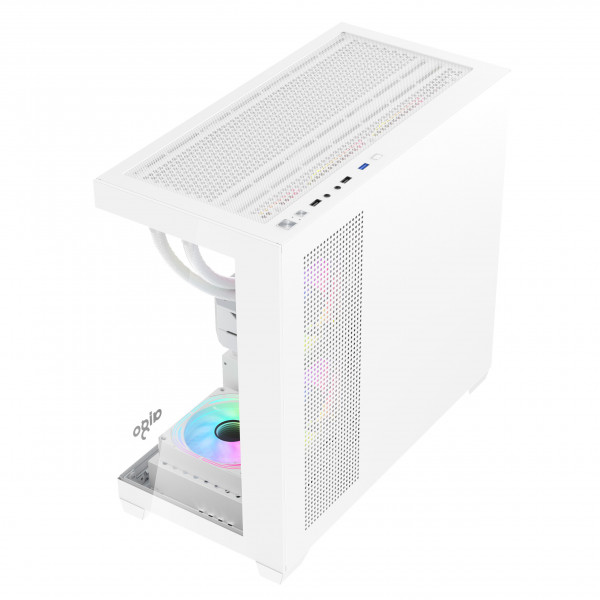 VỎ CASE AIGO C218M M-ATX WHITE - KHÔNG FAN