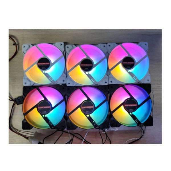 FAN LED RGB COOLMOON K8 BLACK (RGB FIXED, KHÔNG CẦN HUB)