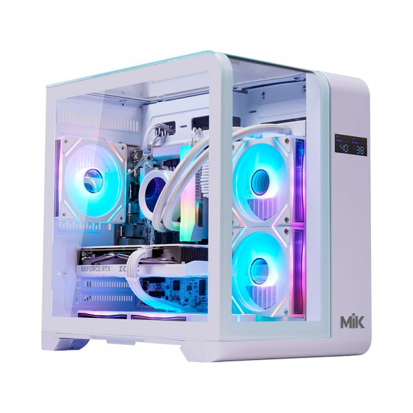 VỎ CASE MIK BARBATOS M WHITE (M-ATX/KHÔNG FAN)