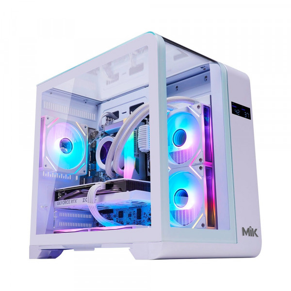 VỎ CASE MIK BARBATOS M WHITE (M-ATX/KHÔNG FAN)