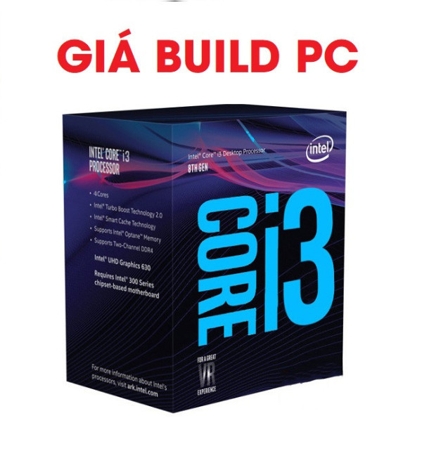 CPU INTEL CORE I3 8100 (3.60GHZ, 6M, 4 CORES 4 THREADS) (Giá build Kèm PC)