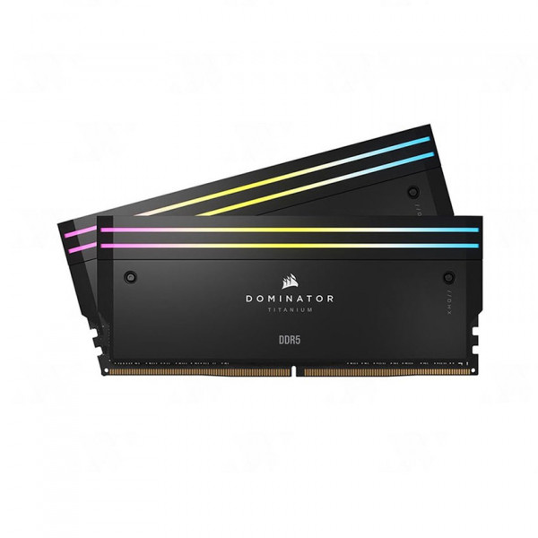 RAM DESKTOP CORSAIR DOMINATOR TITANIUM RGB BLACK (CCMP64GX5M2B6000C30) 64GB (2X32GB) DDR5 6000MHZ