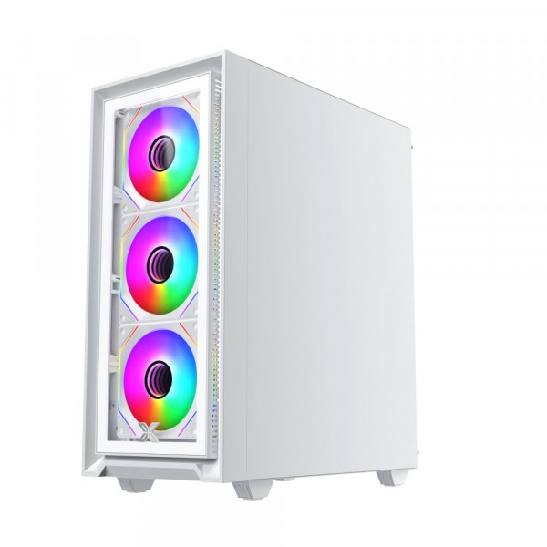 VỎ CASE XIGMATEK FLY II 3GF WHITE (SẴN 3 FAN LED)