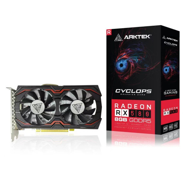 VGA ARKTEK (AMD) RX580 8GB 2FAN DDR5