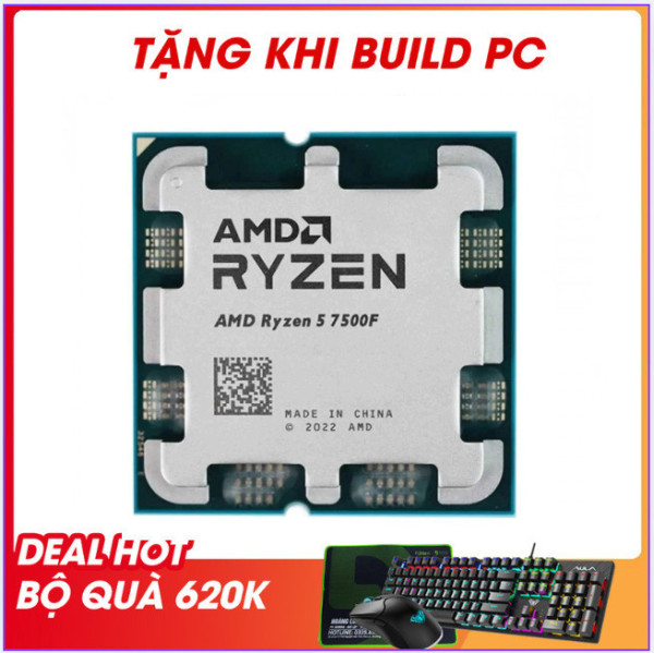 Ryzen 5 7500F Tray ( Boost 5.0 GHz | 6 Cores / 12 Threads | 32 MB Cache CPU Game AMD)