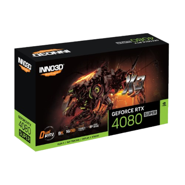 VGA INNO3D RTX 4080 SUPER X3 16GB (GDDR6X, 256-bit, HDMI+DP, 3x8-pin)