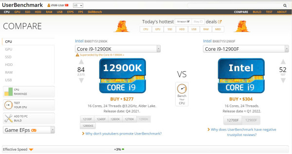 CPU Intel Core i9 12900F TRAY (2.4GHz turbo up to 5.1Ghz, 16 nhân 24 luồng, 30MB Cache, 65W) - Socket Intel LGA 1700/Alder Lake)