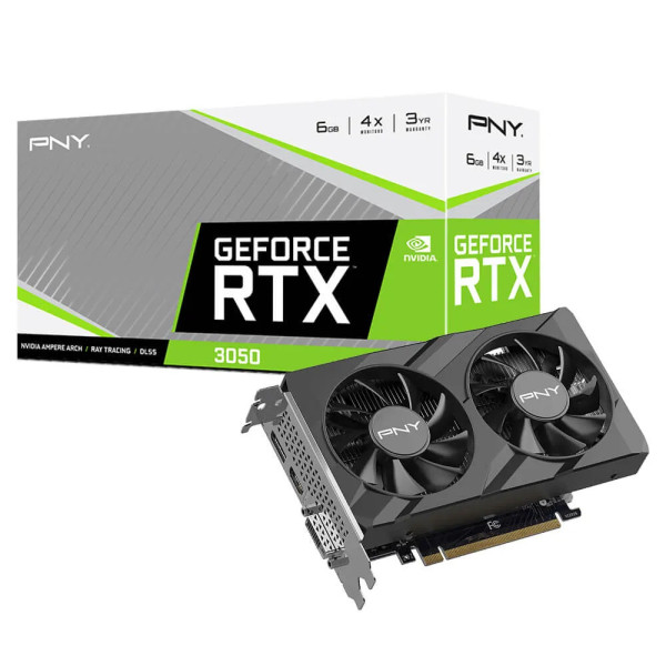 PNY GeForce RTX™ 3050 6GB VERTO™ Dual Fan – 6GB GDDR6