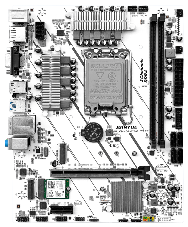 MAIN JGINYUE H610M-GAMING WIFI DDR4 Có chân pin ARGB ( WiFi / Bluetooth)