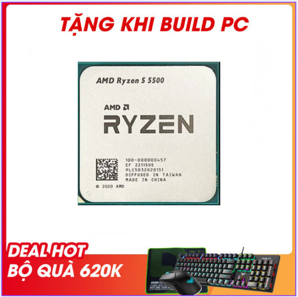 CPU AMD Ryzen 5 5500 TRAY (AMD AM4 - 6 Core - 12 Thread - Base 3.6Ghz - Turbo 4.2Ghz - Cache 19MB - No iGPU)