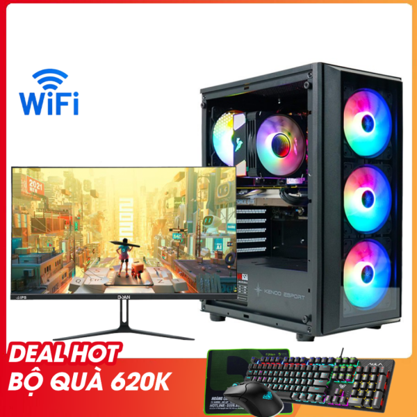 Core I5 13400F | RTX 3050 6G |Ram 16G | NVME 512G |  Màn 24 inch (Wifi / Bluetooth) 