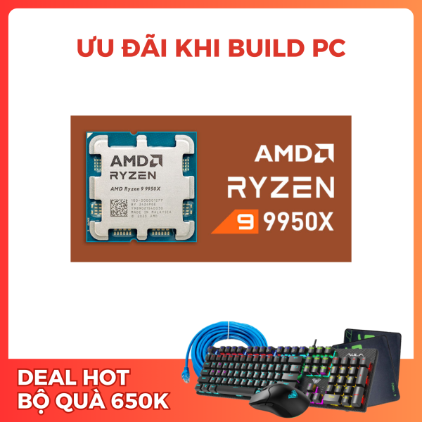 CPU AMD Ryzen 9 9950X TRAY (4.3 GHz Boost 5.7 GHz | 16 Cores / 32 Threads | 64 MB Cache | AM5)