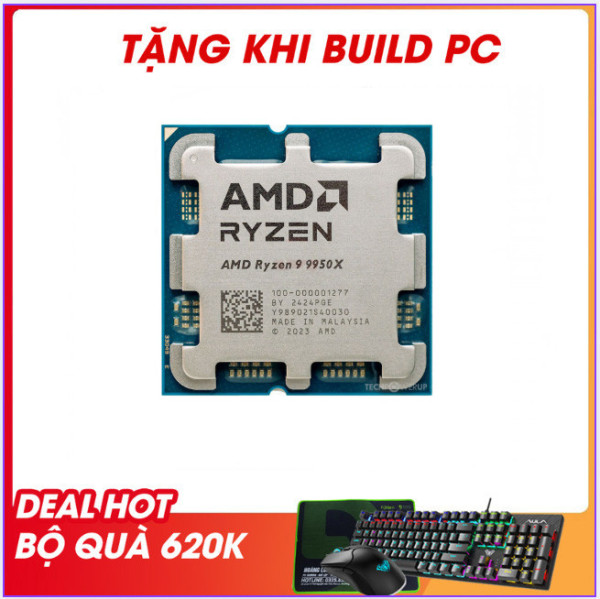 CPU AMD Ryzen 9 9950X TRAY (4.3 GHz Boost 5.7 GHz | 16 Cores / 32 Threads | 64 MB Cache)