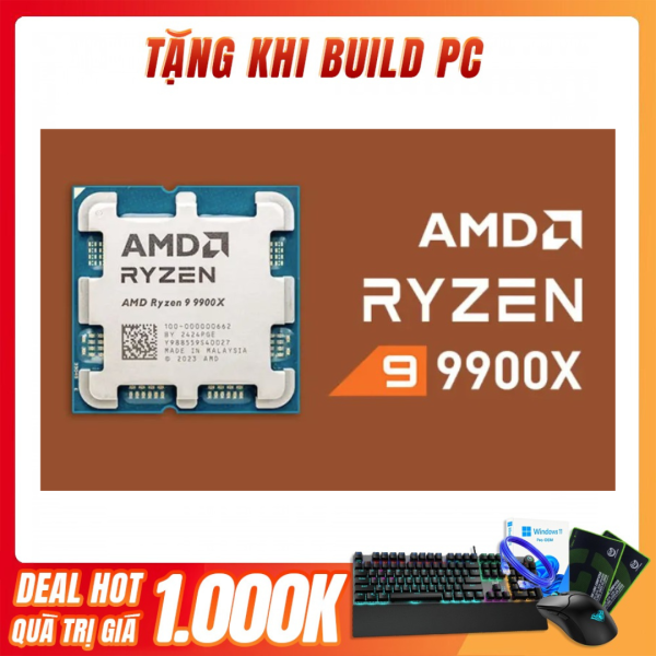 AMD Ryzen 9 9900X Tray (4.4 GHz Boost 5.6 GHz | 12 Cores / 24 Threads | 64 MB Cache) 