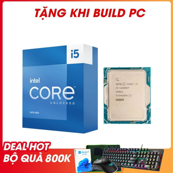 CPU Intel Core I5 14600KF TRAY (UP TO 5.3GHZ, 14 NHÂN 20 LUỒNG, 24MB CACHE, 125W) - SOCKET INTEL LGA 1700/Raptor Lake