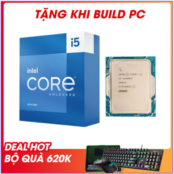 CPU Intel Core I5 14600KF TRAY (UP TO 5.3GHZ, 14 NHÂN 20 LUỒNG, 24MB CACHE, 125W) - SOCKET INTEL LGA 1700/Raptor Lake