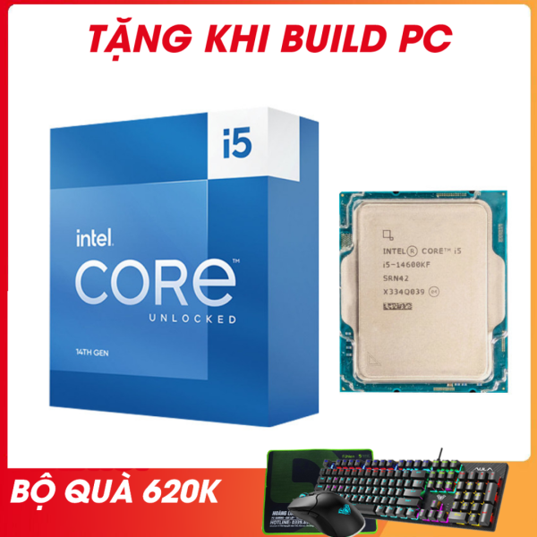 CPU Intel Core I5 14600KF TRAY (UP TO 5.3GHZ, 14 NHÂN 20 LUỒNG, 24MB CACHE, 125W) - SOCKET INTEL LGA 1700/Raptor Lake