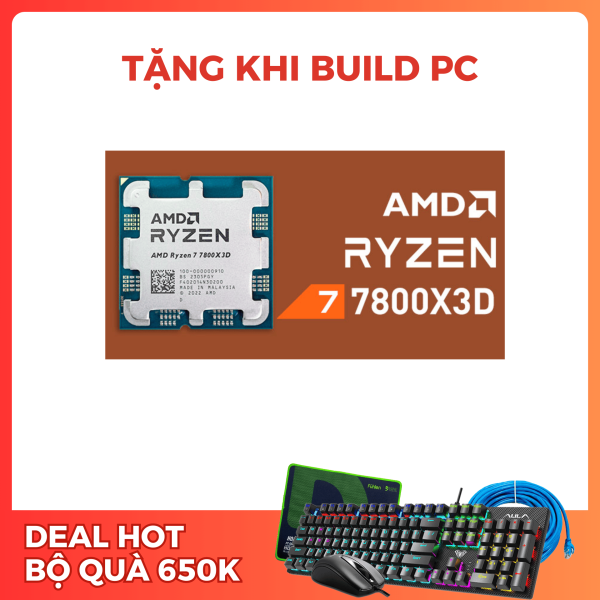 CPU AMD RYZEN 7 7800X3D TRAY (AMD AM5/4.2 GHZ BOOST 5.0 GHZ/8 CORES/16 THREADS/96 MB CACHE/PCIE 5.0)