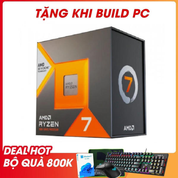CPU AMD RYZEN 7 7800X3D TRAY (AMD AM5/4.2 GHZ BOOST 5.0 GHZ/8 CORES/16 THREADS/96 MB CACHE/PCIE 5.0)