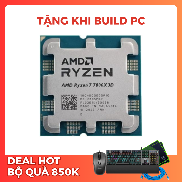 CPU AMD RYZEN 7 7800X3D TRAY (AMD AM5/4.2 GHZ BOOST 5.0 GHZ/8 CORES/16 THREADS/96 MB CACHE/PCIE 5.0)