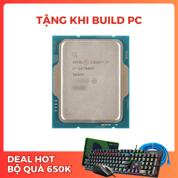 CPU Intel Core i7 14700KF Tray (Up 5.6 GHz, 20 Nhân 28 Luồng, 33MB Cache, Raptor Lake, LGA1700)