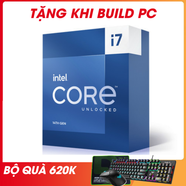 CPU Intel Core i7 14700KF Tray (Up 5.6 GHz, 20 Nhân 28 Luồng, 33MB Cache, Raptor Lake)