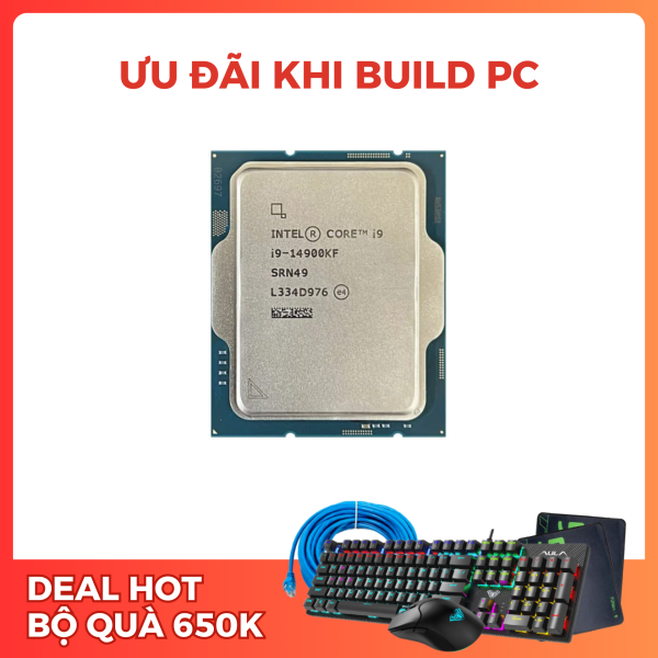 CPU INTEL CORE I9 14900KF TRAY (UP TO 6.0 GHZ, 24 NHÂN 32 LUỒNG, 36MB CACHE, 125W - SOCKET INTEL LGA 1700)