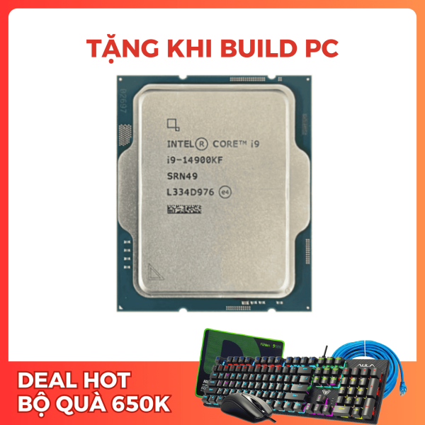 CPU INTEL CORE I9 14900KF TRAY (UP TO 6.0 GHZ, 24 NHÂN 32 LUỒNG, 36MB CACHE, 125W - SOCKET INTEL LGA 1700)